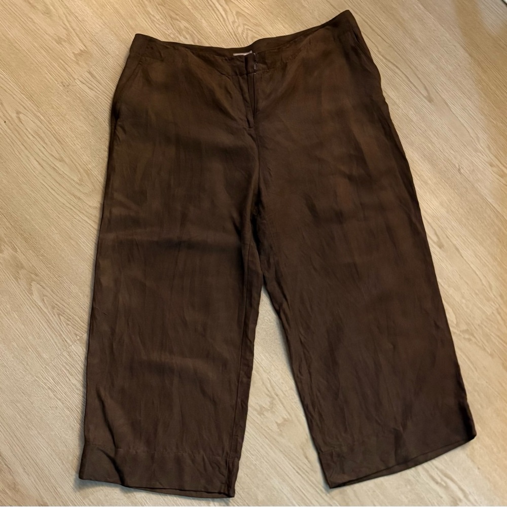 J. Jill Chocolate Brown Cropped Trousers